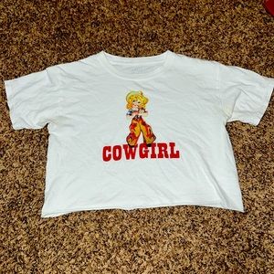 Women’s cropped cowgirl-T ( one size)